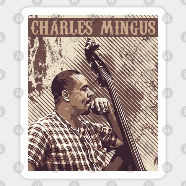 Charles Mingus // Jazz vintage Sticker by Degiab